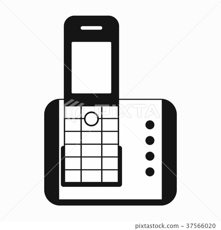 Cordless phone icon, simple style  37566020