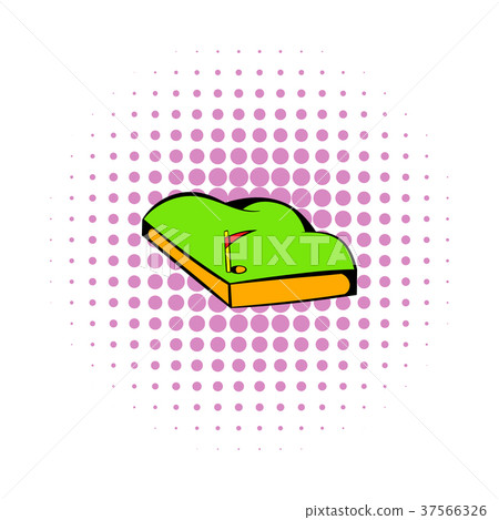 Golf course icon, comics style 37566326