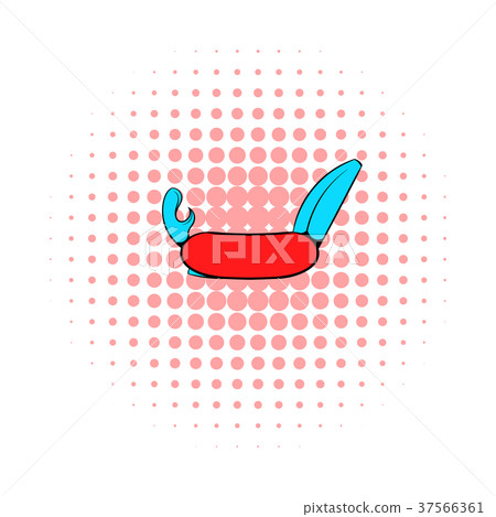 Pocket knife with tools icon, comics style Pocket knife with tools icon, comics style 37566361