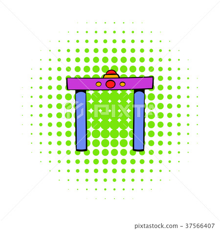 Metal detector icon, comics style 37566407