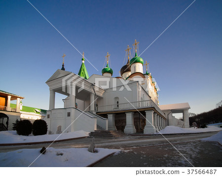 Pechersky monastery at sunset 37566487