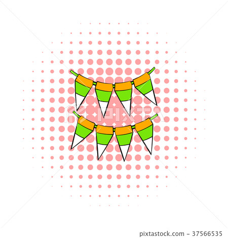 St. Patricks day flags icon, comics style St. Patricks day flags icon, comics style 37566535