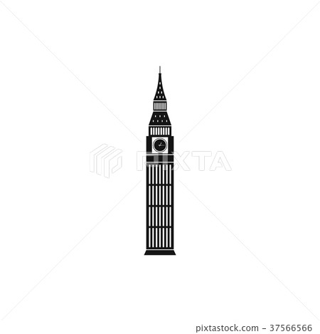 Big Ben in Westminster, London icon, simple style 37566566