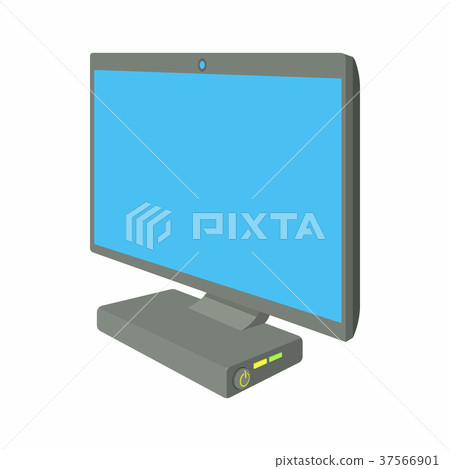 Desktop computer icon, cartoon style  37566901