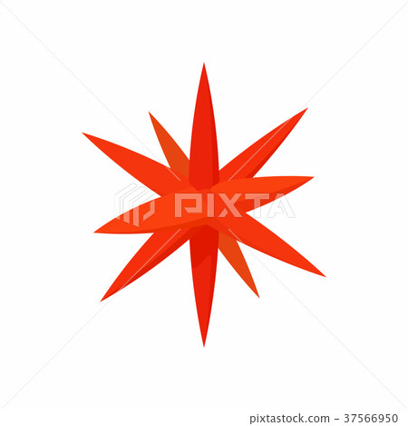 Moravian star star icon, cartoon style  37566950