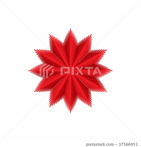 Red star icon, cartoon style 37566951