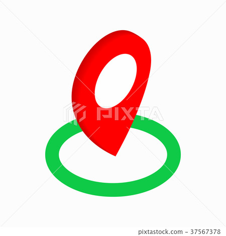 Map pointer icon, isometric 3d style - Stock Illustration [37567378 ...