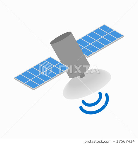 Satellite communications icon, isometric 3d style 37567434