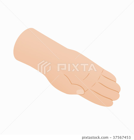 Outstretched hand gesture icon, isometric 3d style-插圖素材 [37567453 ...