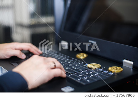 IT specialist working on laptop, business concept IT specialist working on laptop, business concept 37567906