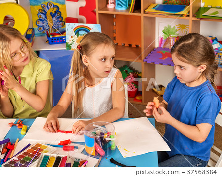 Plasticine modeling clay in children class 37568384