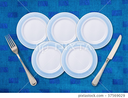 Five white plates Five white plates 37569029