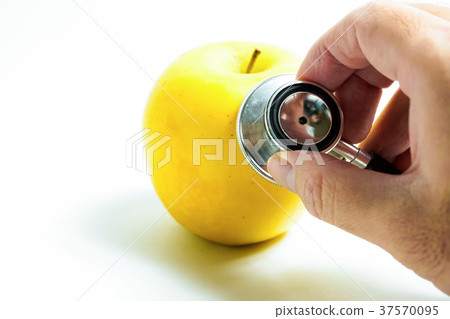Health checkup on apple, health, disease, yellow light, quality control, malnutrition etc Health checkup on apple, health, disease, yellow light, quality control, malnutrition etc 37570095