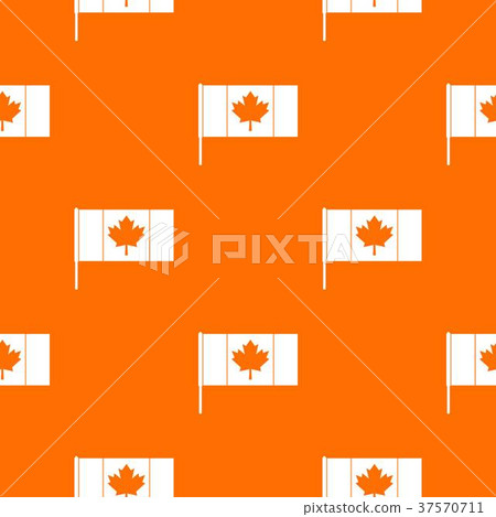 Canada flag with flagpole pattern seamless - Stock Illustration ...
