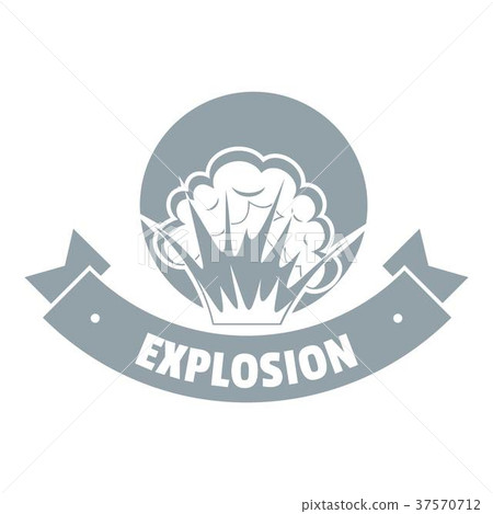 Frame explosion logo, simple gray style - Stock Illustration [37570712 ...