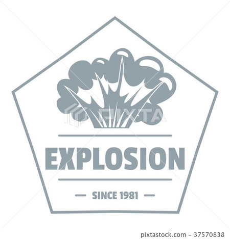 Weapon explosion logo, simple gray style Weapon explosion logo, simple gray style 37570838