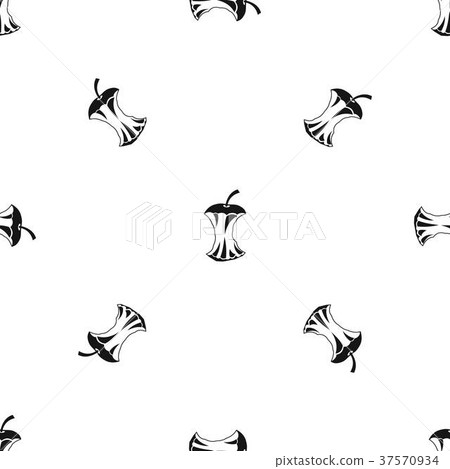 Apple core pattern seamless black 37570934
