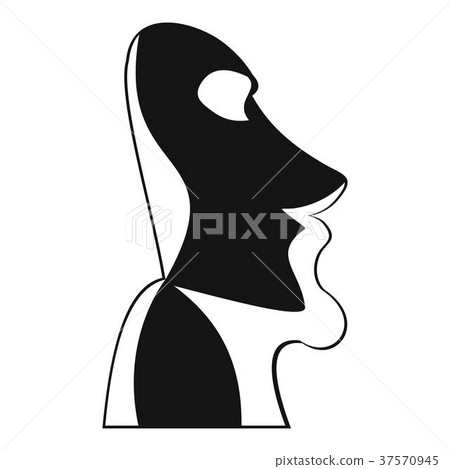 Easter island icon, simple style 37570945