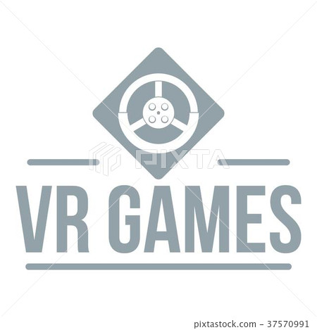 Vr game logo, simple gray style Vr game logo, simple gray style 37570991