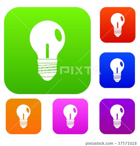 Light bulb set color collection Light bulb set color collection 37571028