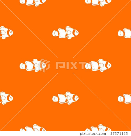 Fish clown pattern seamless 37571125