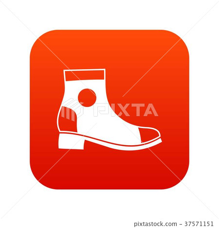 Men boot icon digital red - Stock Illustration [37571151] - PIXTA