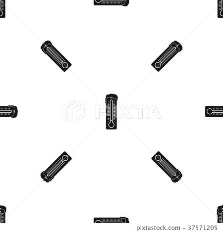 Thermometer pattern seamless black 37571205