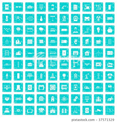 100 electrical engineering icons set grunge blue 100 electrical engineering icons set grunge blue 37571329