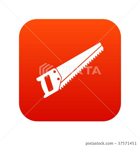 Saw icon digital red 37571451