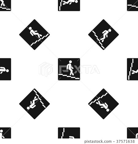 Underpass road sign pattern seamless black Underpass road sign pattern seamless black 37571638