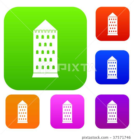 Ancient building set color collection Ancient building set color collection 37571746