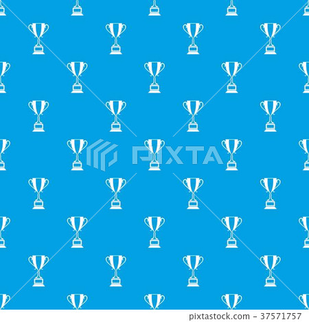 Trophy cup pattern seamless blue - Stock Illustration [37571757] - PIXTA