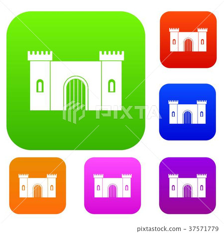 Fortress with gate set color collection 37571779