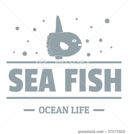 Sea market logo, simple gray style 37571929