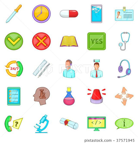 Prop icons set, cartoon style 37571945