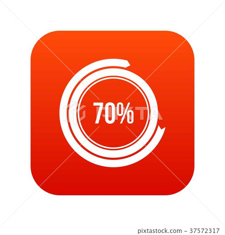 Sign 70 load icon digital red-插圖素材 [37572317] - PIXTA圖庫