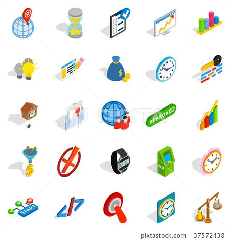 Exchange icons set, isometric style Exchange icons set, isometric style 37572438