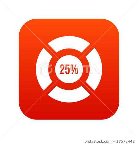 Sign 25 load icon digital red Sign 25 load icon digital red 37572448