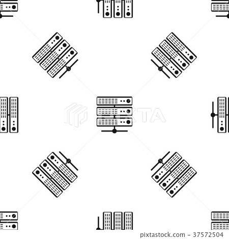 Servers pattern seamless black - Stock Illustration [37572504] - PIXTA