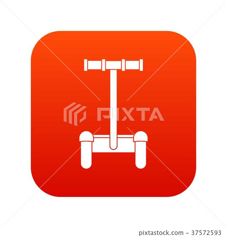 Alternative transport vehicle icon digital red Alternative transport vehicle icon digital red 37572593