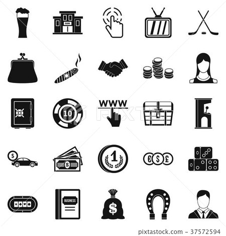 Tote icons set, simple style 37572594