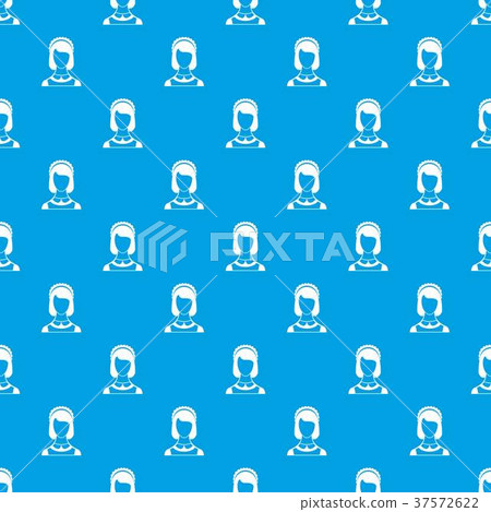 Maid pattern seamless blue 37572622