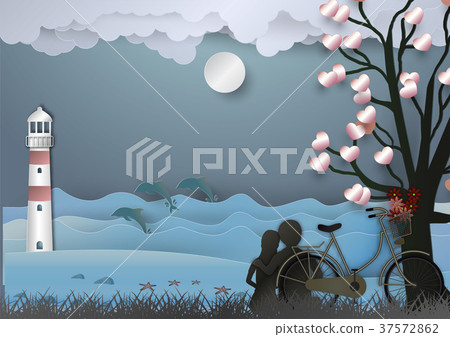 Valentines day background with man and woman 37572862