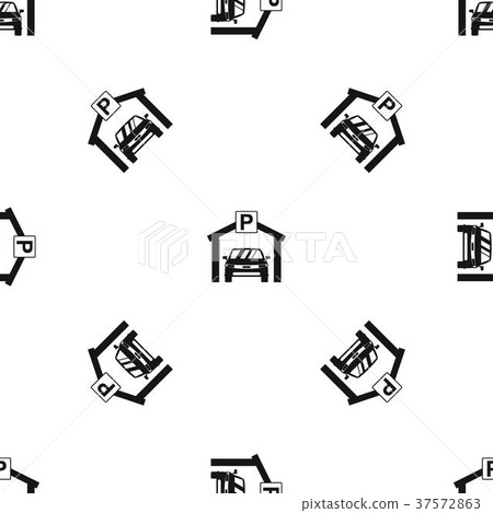 Car parking pattern seamless black 37572863