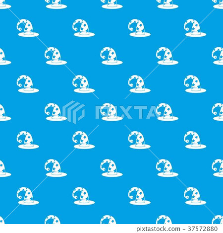 Wizards hat pattern seamless blue 37572880