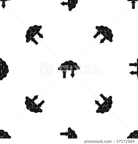 Clouds with arrows pattern seamless black 37572884