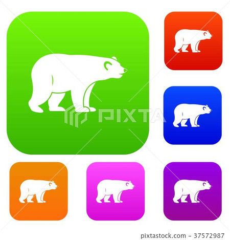 Wild bear set color collection Wild bear set color collection 37572987