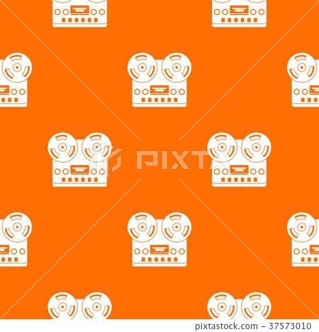 Retro tape recorder pattern seamless Retro tape recorder pattern seamless 37573010