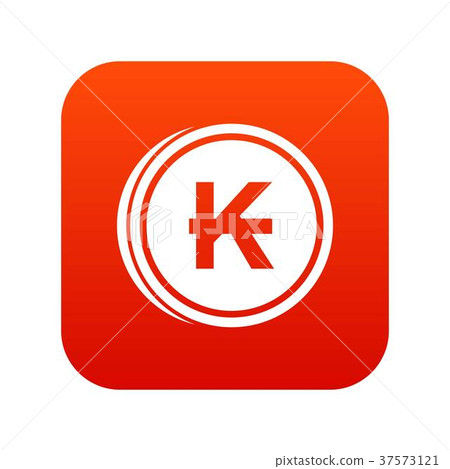 Coins lao kip icon digital red Coins lao kip icon digital red 37573121