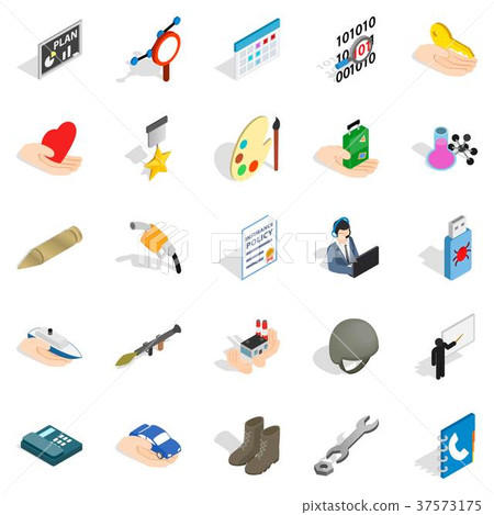 City system icons set, isometric style 37573175